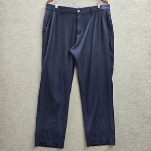 Adidas Men Pants 36X30 Navy Blue Chino Logo Ultimate365 Classic Golf 25" Inseam